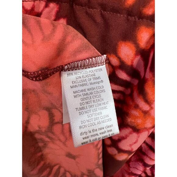 Toad & Co. Size MED Sleeveless Orange Maroon Dress Button Accents on Back - Picture 3 of 5